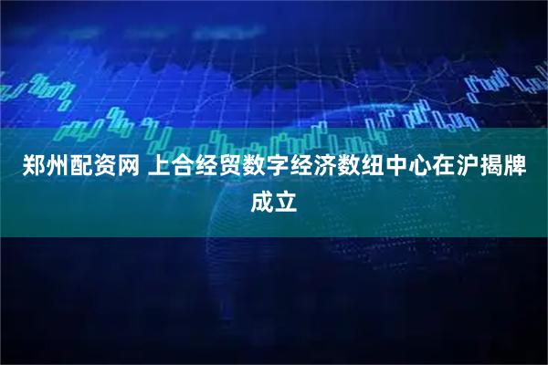 郑州配资网 上合经贸数字经济数纽中心在沪揭牌成立